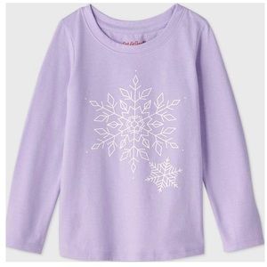 5T sparkle snowflake long sleeve